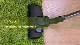  Presentation with carpet - PPT layouts enhanced with clarification - vacuuming carpet in house background and a tawny brown colored foreground
