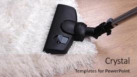  Presentation with carpet - Colorful slide set enhanced with clarification - vacuuming carpet in house backdrop and a  colored foreground