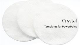  Presentation with cotton - PPT layouts having clarify - three cotton pads close up background and a white colored foreground