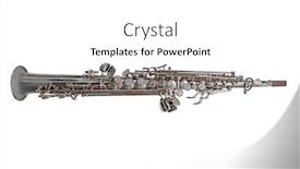  Presentation with clarinet - PPT layouts with clarinet isolated under the white background and a white colored foreground