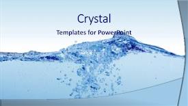  Presentation with clean water - Beautiful theme featuring clarity - clean water and water bubbles backdrop and a sky blue colored foreground
