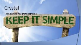  Presentation with simple - Amazing PPT theme having clarity - keep it simple sign backdrop and a light blue colored foreground
