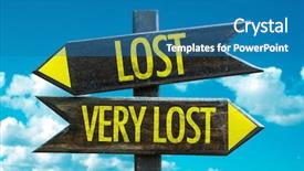  Presentation with lost people matter to god - Slide set with clarity - lost - very lost signpost background and a teal colored foreground