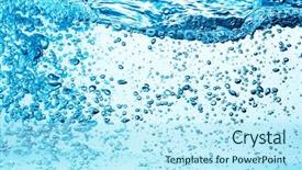  Presentation with water wave - Amazing PPT theme having clarity - many bubbles in water close backdrop and a cool aqua colored foreground