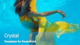  Presentation with underwater - Slide set with clarity - underwater shoot of a relaxed background and a teal colored foreground