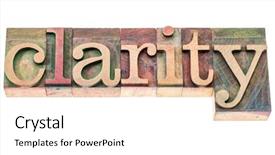  Presentation with blocks - Colorful PPT theme enhanced with clarity word - isolated text backdrop and a white colored foreground
