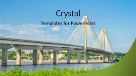  Presentation with cable - Beautiful PPT layouts featuring clark bridge a cable-stayed backdrop and a light blue colored foreground