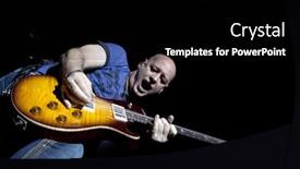  Presentation with music band - Colorful slide deck enhanced with clark-nj-september-11-guitarist backdrop and a black colored foreground