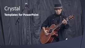  Presentation with duo - Slide set enhanced with clark-nj-september-12-guitarist background and a dark gray colored foreground