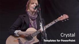  Presentation with singer - Colorful PPT layouts enhanced with clark-nj-september-12-singer backdrop and a dark gray colored foreground