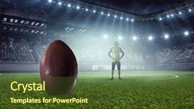  Presentation with football game security - Colorful presentation theme enhanced with clashes - american football game mixed media backdrop and a tawny brown colored foreground