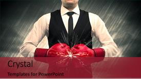  Presentation with sparkle - Slides with clashes - elegant businessman dressed in suit background and a crimson colored foreground