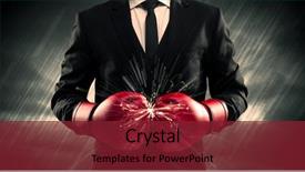  Presentation with sparkle - Slide deck having clashes - elegant businessman dressed in suit background and a tawny brown colored foreground