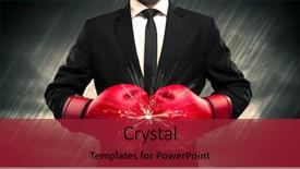  Presentation with elegant - Presentation theme consisting of clashes - elegant businessman dressed in suit background and a crimson colored foreground