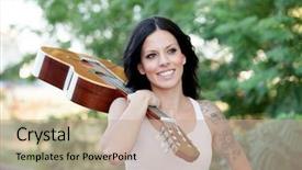  Presentation with clasic - Amazing PPT layouts having clasical - brunette pretty woman backdrop and a coral colored foreground