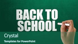  Presentation with back school - Slide deck enhanced with class 2017 - back to school background and a ocean colored foreground