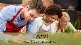  Presentation with italian food cooking tomatoes basil - Slide set having class friendship food and people background and a  colored foreground