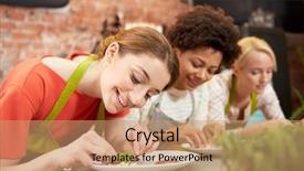  Presentation with cooking - Amazing presentation theme having class friendship food and people backdrop and a coral colored foreground