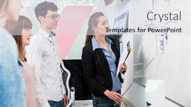  Presentation with school board - Amazing presentation having class in driving school analyzing complex traffic situation on white board the group standing around the teacher backdrop and a light gray colored foreground