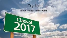  Presentation with forest road green - Theme enhanced with class of 2017 green road background and a  colored foreground