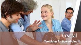  Presentation with students walking to class - Theme featuring class of photography with student background and a  colored foreground