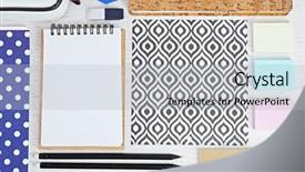  Presentation with study - Presentation theme with stationery and pencil case background and a light gray colored foreground