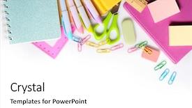  Presentation with class - Audience pleasing slide deck consisting of group class picture composite - set of stationery isolated backdrop and a white colored foreground