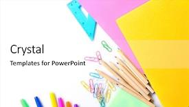  Presentation with white - Beautiful slide set featuring group class picture composite - set of stationery isolated backdrop and a white colored foreground