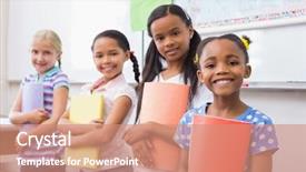  Presentation with elementary school sample monitoring tool - Beautiful slides featuring class presentation at the elementary backdrop and a  colored foreground