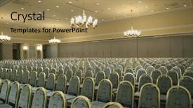  Presentation with reunion class - Theme featuring class reunion - empty conference room ready background and a coral colored foreground