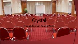  Presentation with reunion class - Colorful PPT theme enhanced with class reunion - empty conference room ready backdrop and a red colored foreground