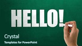  Presentation with reunion class - Colorful presentation design enhanced with class reunion - hello backdrop and a forest green colored foreground