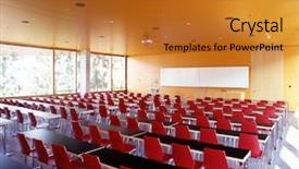  Presentation with reunion class - Presentation design featuring class reunion - room background and a gold colored foreground