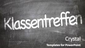  Presentation with reunion class - PPT layouts having class reunion in german written background and a dark gray colored foreground