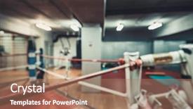  Presentation with blur - Audience pleasing presentation design consisting of boxing in the gym backdrop and a coral colored foreground