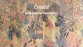  Presentation with fabric - Presentation theme with class roomhistory - hi res photo of vintage background and a coral colored foreground