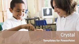  Presentation with electronic - Slide deck consisting of class with electronic project background and a coral colored foreground