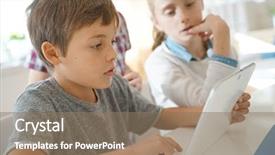  Presentation with class - Colorful theme enhanced with class working on digital backdrop and a coral colored foreground