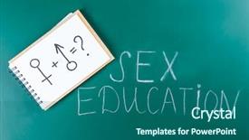  Presentation with sex - Amazing slide set having symbols near text sex education backdrop and a ocean colored foreground