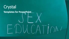  Presentation with sex education - Colorful slide set enhanced with anatomie sexuality - text sex education written backdrop and a gray colored foreground