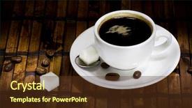  Presentation with coffee beans - PPT theme with classe inverse - cup of coffee ans beans background and a  colored foreground