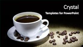  Presentation with sack of coffee beans - Slides consisting of classe inverse - cup of coffee beans background and a black colored foreground