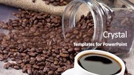 Presentation with coffee cup diary - Presentation theme having classe inverse - cup of coffee jar background and a  colored foreground