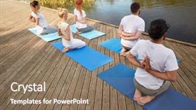  Presentation with prayer - Audience pleasing PPT layouts consisting of classe inverse - fitness sport yoga and healthy backdrop and a  colored foreground