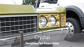  Presentation with american dream - Slides enhanced with classic-american-muscle-car background and a gray colored foreground