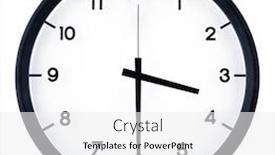  Presentation with classic - Presentation design with classic-analog-clock-pointing background and a white colored foreground