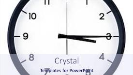  Presentation with classic - Slide set having classic-analog-clock-pointing background and a sky blue colored foreground