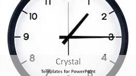  Presentation with classic - Presentation theme featuring classic-analog-clock-pointing background and a white colored foreground