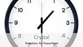  Presentation with classic - Cool new slide set with classic-analog-clock-pointing backdrop and a white colored foreground