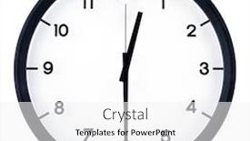  Presentation with classic - Presentation consisting of classic-analog-clock-pointing background and a white colored foreground